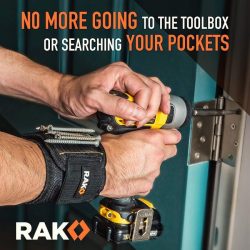 RAK Magnetic Wristband for Holding Screws, Nails and Drill Bits