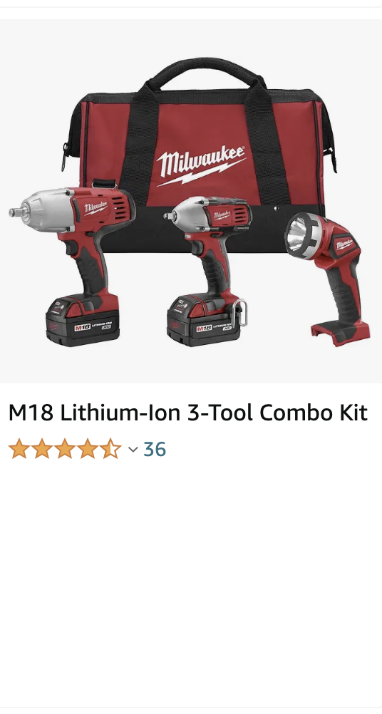 M18 Lithium-Ion 3-Tool Combo Kit