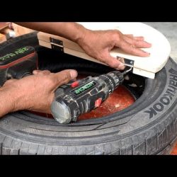 DIY Woodworking // How To Make A Unique And Sturdy Chair From Old Wood And Tires